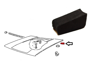 Opvulrubber motorkap